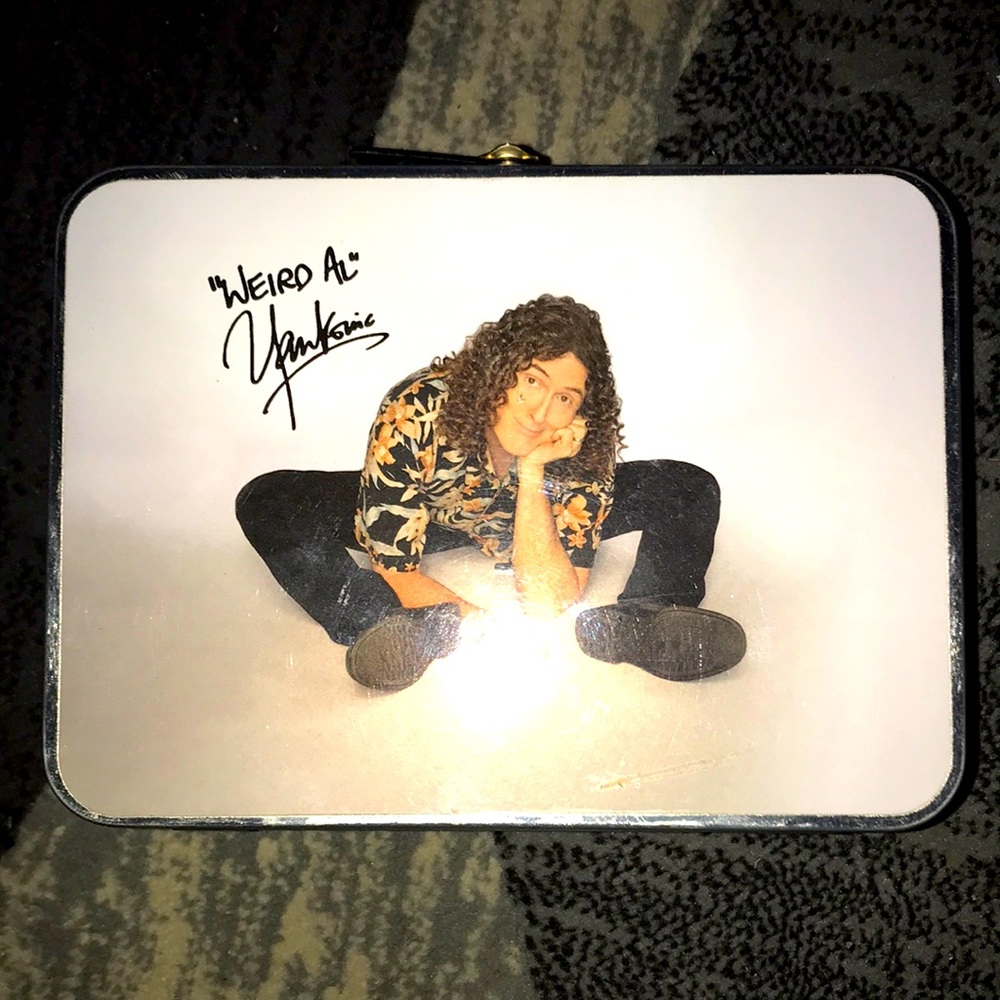 Vintage signed Weird Al Yankovich lunch box